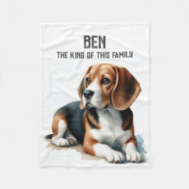 Beagle - DE KONING VAN DEZE FAMILIE Fleece Deken