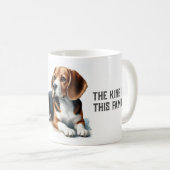 Beagle - DE KONING VAN DEZE FAMILIE Koffiemok (Voorkant rechts)