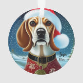 Beagle de Noël, Père Noël Dog Orament (dos)