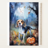Beagle d'Halloween avec citrouilles effrayant (Dos)