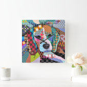 Beagle Dog 161 Square Wall klok (Huis)