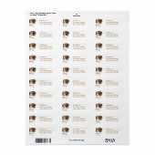 Beagle Dog Adresse de retour Étiquette de courrier (Feuille entière)