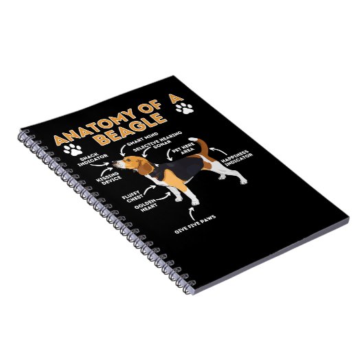 Beagle Dog Anatomie Beagle Funny Beagle Dog Lo Notitieboek (Rechterzijde)