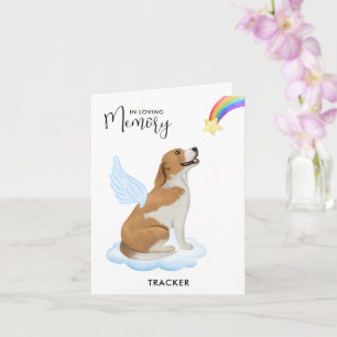 Beagle Dog Angel Memorial Pet verloor sympathie Kaart