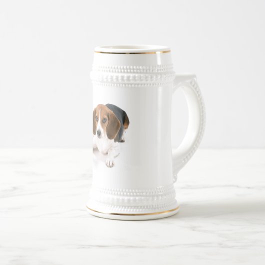 Beagle Dog Beer Stein Bierpul (Voorkant rechts)