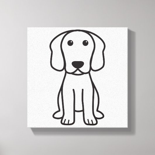 Beagle Dog Cartoon Canvas Afdruk (Voorkant)