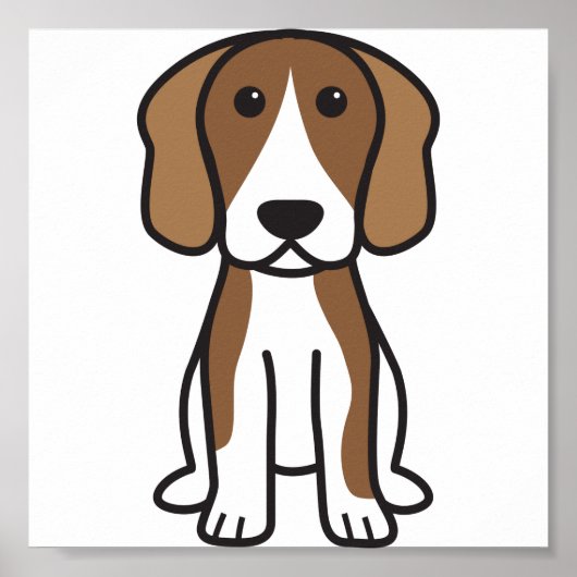Beagle Dog Cartoon Poster (Voorkant)