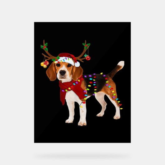 beagle dog christmas Classic T-Shirt (Recto)