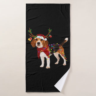 beagle dog christmas Classic T-Shirt Badhanddoek