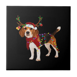beagle dog christmas Classic T-Shirt Tegeltje