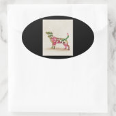 Beagle Dog Cuties Ovale Sticker (Tas)