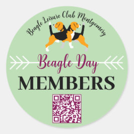 Beagle Dog Day Postverzending Ronde Sticker