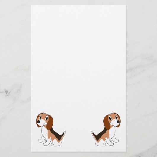 Beagle Dog Design Briefpapier (Voorkant)