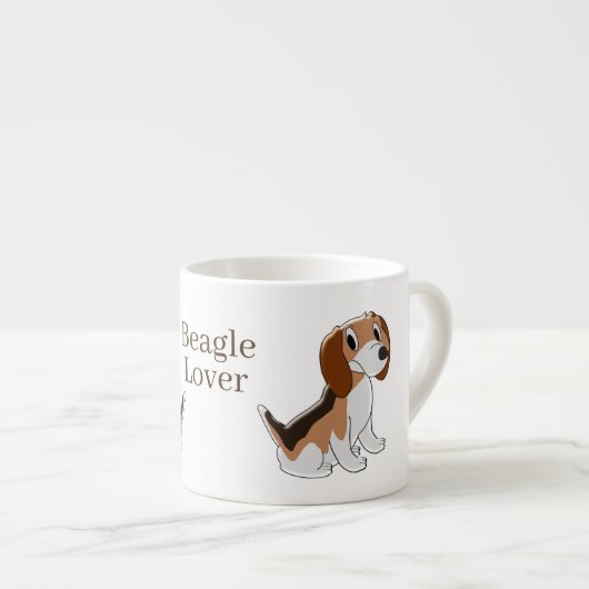 Beagle Dog Design Espresso Kop (Voorkant rechts)