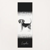 Beagle Dog Design in zwart-wit met tekst Yogamat (Voorkant)