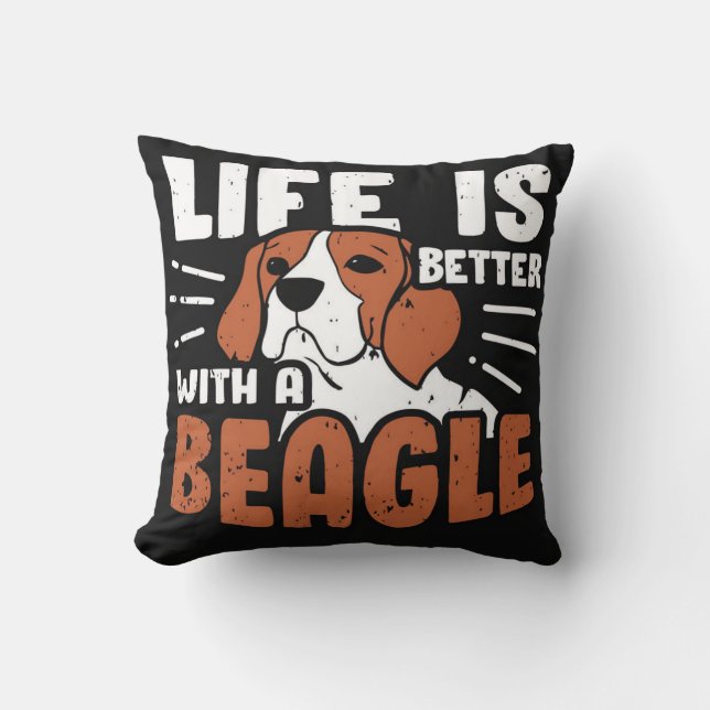 Beagle Dog Design Kussen (Voorkant)