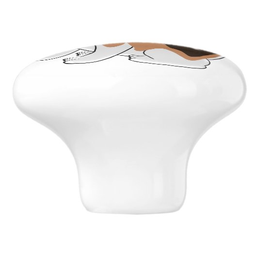 Beagle Dog Design Persoonlijk Keramische Knop (Zijkant)