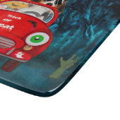 Beagle Dog Driving Car Scary Halloween Snijplank (Hoek)