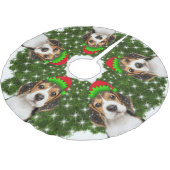 Beagle Dog Elves Kerstkrans Kerstboom Rok (Gekanteld)