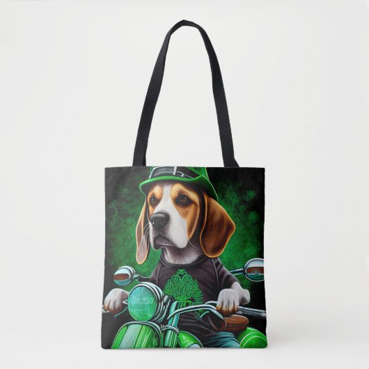 Beagle Dog fiets St. Patrick's Day Draagtas (Voorkant)