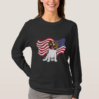 Beagle Dog Flag America Beagle Dog T-shirt