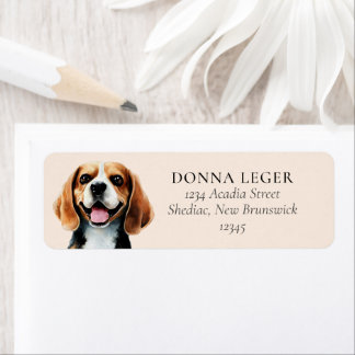 Beagle Dog gepersonaliseerd adres Etiket