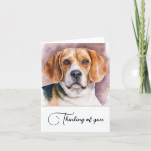 Beagle Dog gepersonaliseerd denken aan jou Notitiekaartje