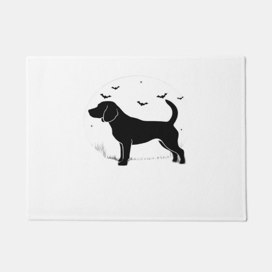 Beagle Dog - Halloween Moon Silhouette Oversized T Deurmat (Voorkant)