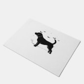 Beagle Dog - Halloween Moon Silhouette Oversized T Deurmat (Schuin)