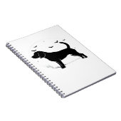 Beagle Dog - Halloween Moon Silhouette Oversized T Notitieboek (Rechterzijde)