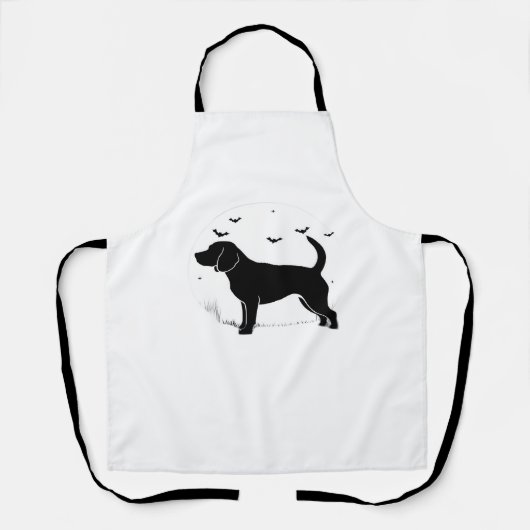 Beagle Dog - Halloween Moon Silhouette Oversized T Schort (Voorkant)