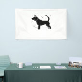 Beagle Dog - Halloween Moon Silhouette Oversized T Spandoek (Beurs)