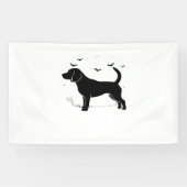 Beagle Dog - Halloween Moon Silhouette Oversized T Spandoek (Horizontaal)