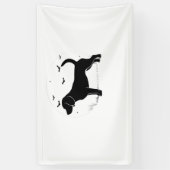 Beagle Dog - Halloween Moon Silhouette Oversized T Spandoek (Verticaal)