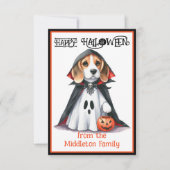 Beagle Dog Happy Halloween Notitiekaartje (Voorkant)