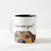 Beagle Dog Hoe gaat het met je? Mok (Voorkant links)