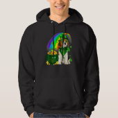 Beagle Dog Irish Leprechaun Saint St Patrick Day Hoodie (Voorkant)
