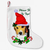Beagle Dog Kerstmis Kleine Kerstsok (Voorkant)