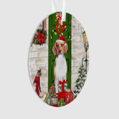 Beagle Dog Kerstmis Ornament (voorkant)