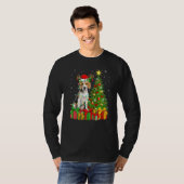 Beagle Dog Lighting Xmas - Sinterhat Beagle Chr T-shirt (Voorkant volledig)