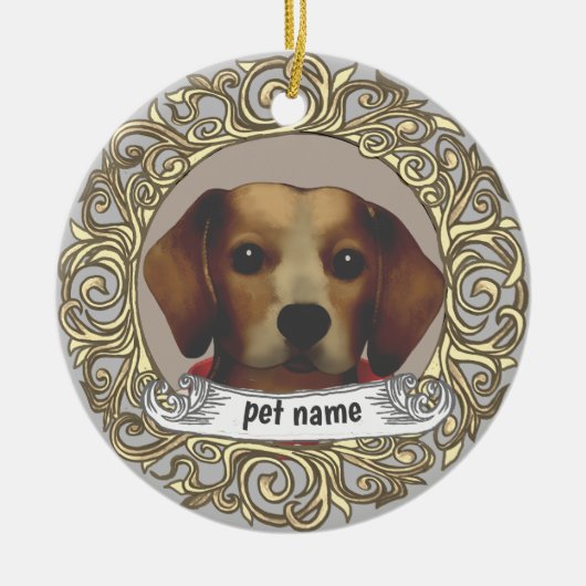 Beagle Dog Loving Memory ornament (Voorkant)