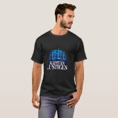 Beagle Dog met Retro Sunset Pattern Dec T-shirt (Voorkant volledig)