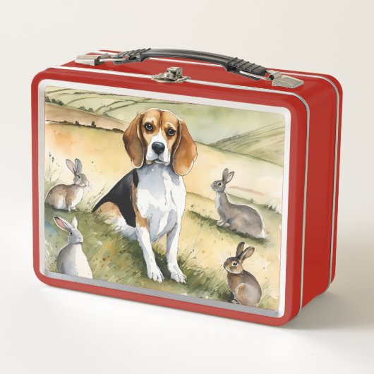 Beagle Dog Metal Lunchbox (Voorkant)