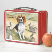 Beagle Dog Metal Lunchbox (In situ)