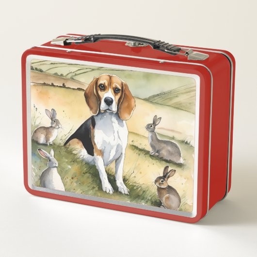 Beagle Dog Metal Lunchbox (Achterkant)