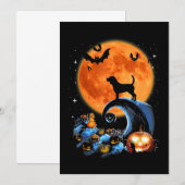 Beagle Dog Moon Pumpkin Halloween Costume Gift Aankondiging (Voorkant / Achterkant)