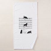 Beagle dog Music Note Clef Musicus Schattige Beagl Badhanddoek (Badhanddoek)