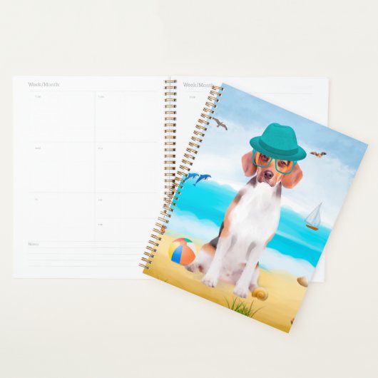 Beagle Dog op strand Planner (Display)