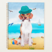 Beagle Dog op strand Planner (Voorkant)