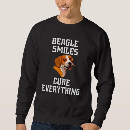 Beagle Dog Owner Cute Beagle Smiles Cure Everythin Trui (Voorkant)